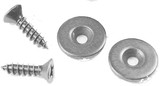 D. Lawless Hardware Round Nickel Strike for Magnetic Catches w/ Screw - 5/8
