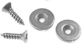 D. Lawless Hardware Round Nickel Strike for Magnetic Catches w/ Screw - 5/8"