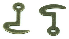 D. Lawless Hardware BAG OF 4 -  Small Antique Brass Box Hook Latch 1" Long C1478-1626AB4P