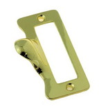 D. Lawless Hardware File Label Holder w/ Finger Pull - Polished Brass - 2 1/4