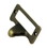 D. Lawless Hardware File Label Holder w/ Finger Pull - Antique Brass - 2 1/4" x 1 3/8"