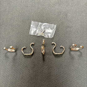 D. Lawless Hardware 5 Pack Hooks Small 1 3/8 x1 1/4" Nickel Plated