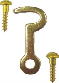 D. Lawless Hardware 1-1/4" Brass Plated Steel Hook Catch