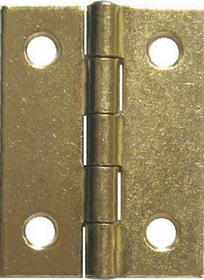 D. Lawless Hardware 2" Brass Plated Steel Flat Butt Hinge