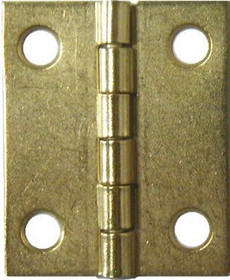 D. Lawless Hardware 1-1/2" Brass Plated Steel Flat Butt Hinge