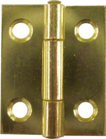 D. Lawless Hardware 1" Brass Plated Steel Flat Butt Hinge