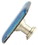 Design Studio 180 1-1/2" Handcrafted Glass Knob Mirrored Blue with Satin Nickel