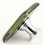 Design Studio 180 1-1/2" Handcrafted Glass Knob Mirrored Green with Chrome