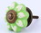 D. Lawless Hardware 1-3/4" Ceramic Knob Green and White
