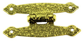 D. Lawless Hardware BOX OF 100 Small 2.5"  Heavy Duty Hammered H Hinge Brass H526-212BPNS-100