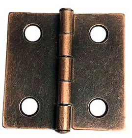 D. Lawless Hardware 1-1/2" x 1-1/2" Butt Hinge Copper Kettle Finish H537B-112LAC