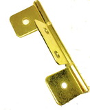 D. Lawless Hardware Flag Hinge 3-Leaf Bi-Fold & Shutter Brass Plated - 3 1/2