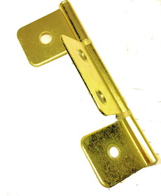 D. Lawless Hardware Flag Hinge 3-Leaf Bi-Fold & Shutter Brass Plated - 3 1/2"