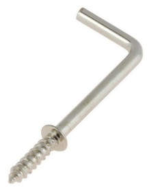 D. Lawless Hardware 1-1/2" Nickel Plated "L" Hook - 100 per bag - H561-A112NP-100