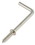 D. Lawless Hardware 1-1/2" Nickel Plated "L" Hook - 100 per bag - H561-A112NP-100