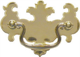 D. Lawless Hardware 2-1/2" Chippendale Style Batwing Pull Stamped Brass
