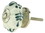 D. Lawless Hardware 1-3/4" Ceramic Knob White with Green Leaves