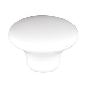 D. Lawless Hardware 1-1/2" Flatter Top Ceramic Knob White
