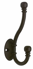 D. Lawless Hardware Ball End Two Prong Coat Hook 5 1/8" - Dark Oil Rubbed Bronze P2669-OB
