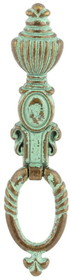 D. Lawless Hardware 4-1/2" Single Mount Crowned Ring Pull Antique Verdigris