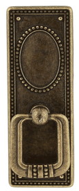 D. Lawless Hardware 3-3/4" Vintage Federal Style Verticle Rectangular Drop Pull Antique Brass