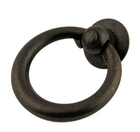 D. Lawless Hardware 1-7/8" Large Ring Pull Dark Antique Brass