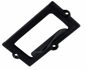 D. Lawless Hardware Heavy Duty Die Cast Label Holder with Finger Pull Black 2" x 1" Card DL-P3056-BK
