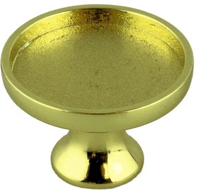 D. Lawless Hardware Knob Base for Glass Cabochon - 29.75mm Inside Polished Brass Finish