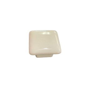 D. Lawless Hardware 1-1/2" Square Ceramic Knob White
