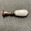 D. Lawless Hardware Teardrop Pendant Drop Pull - Crackel White Ceramic & Antique Copper