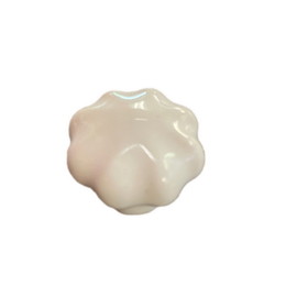 D. Lawless Hardware 1-1/4" Flower Ceramic Knob White