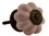 D. Lawless Hardware 1-1/2" Cracked Ceramic Knob Pink with Antique Bronze