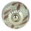 D. Lawless Hardware 1-1/2" Cracked Ceramic Knob White with Red and Blue Design