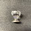 D. Lawless Hardware 1-1/16" Small Diamond Cut Arylic Knob Satin Nickel Base