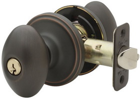 Copper Creek Hardware Keyed Entry Knob Set - Egg Style - Tuscan Bronze - E Series