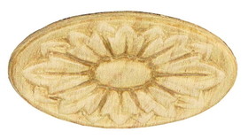 D. Lawless Hardware 2-3/8" Birch Oblong Flower Medallion Applique