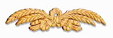 D. Lawless Hardware Birch Wood Applique - Wheat Stalk Spread 8-7/8
