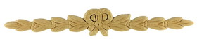 D. Lawless Hardware 9-1/2" x 1-1/2" Birch Wood Interlocked Leaves with Bow Applique