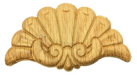 D. Lawless Hardware 3-1/2" X 2" Oak Wood Applique Crown