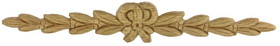 D. Lawless Hardware 9-1/2" x 1-1/2" Oak Wood Applique Interlocked Leaves with Center Ribbon Bow