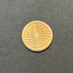 D. Lawless Hardware 2-5/8" Swirled Oak Wood Medallion