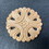 D. Lawless Hardware 3-3/4" Maple Wood Large Round Medallion with Cut Outs & Small Flower Center