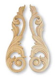 D. Lawless Hardware Pair Large Wood Carvings - 12