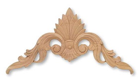 D. Lawless Hardware Plume And Splash Wood Carving -  Large 16" Wide