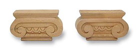D. Lawless Hardware Pair 3-1/2" Carved Wood Capital or Corbel