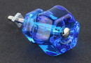 D. Lawless Hardware Antique Peacock Blue Glass Knob - 1-1/2