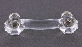 D. Lawless Hardware 3" Octagon Glass Pull Clear with Brushed Nickel