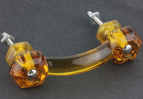 D. Lawless Hardware 3" Antique Glass Pull Honey Amber