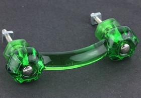 D. Lawless Hardware 3" Antique Glass Pull Emerald Green
