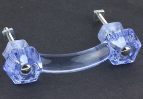 D. Lawless Hardware 3" Antique Glass Pull Ice Blue
